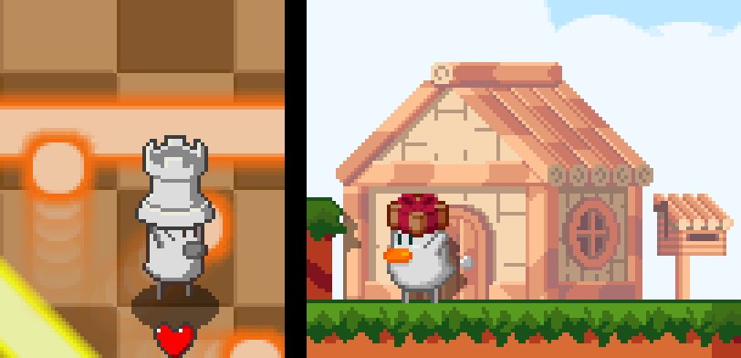 Pixel art comparison