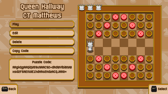 Chessplosion Puzzle: Queen Hallway Chessplosion Puzzle: Queen Hallway
